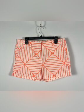 Vineyard Vines Women's Chino Shorts Geometric Cotton Stretch Shorts Size 10 NWT
